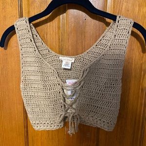 Cute crochet crop shirt